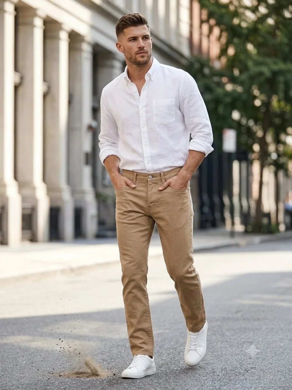 J.Crew Slim straight 100% cotton denim jeans light brown/tan with button fly